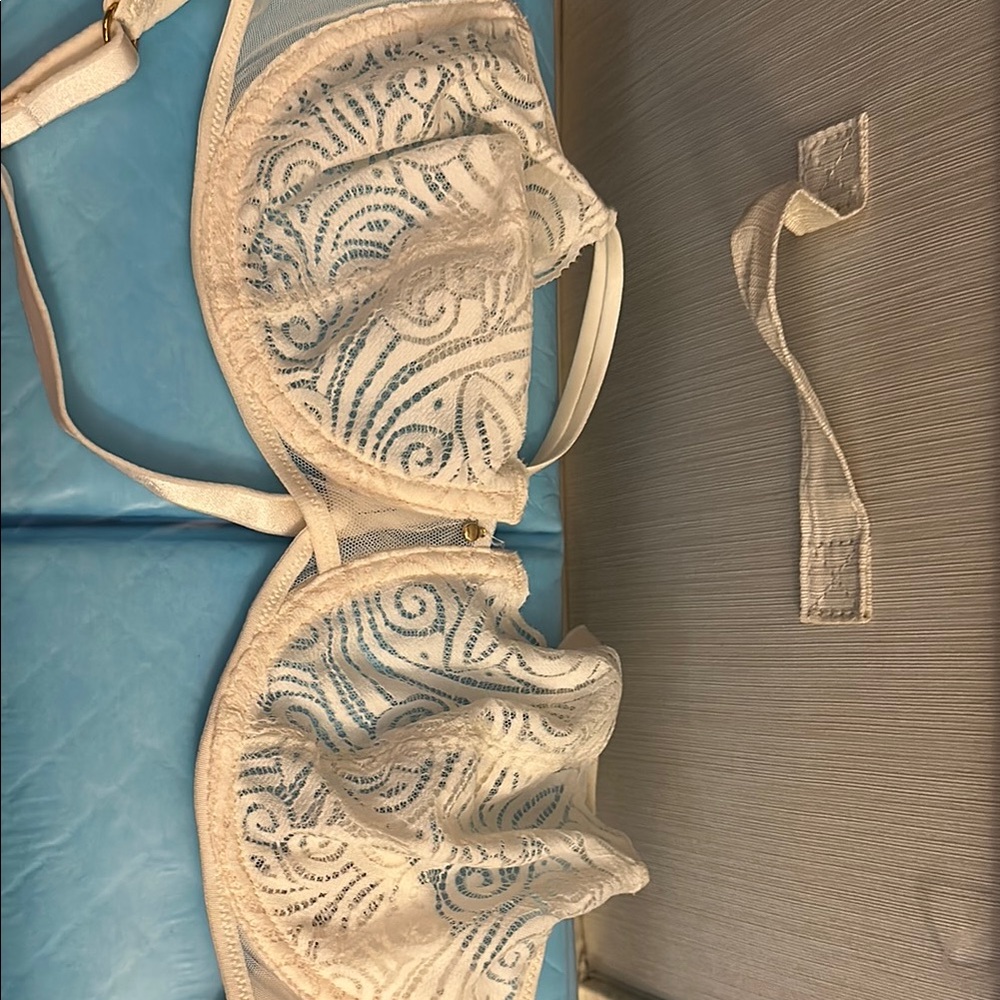 Chantelle Elegant talc light Lace Bra - 34d new with tags!